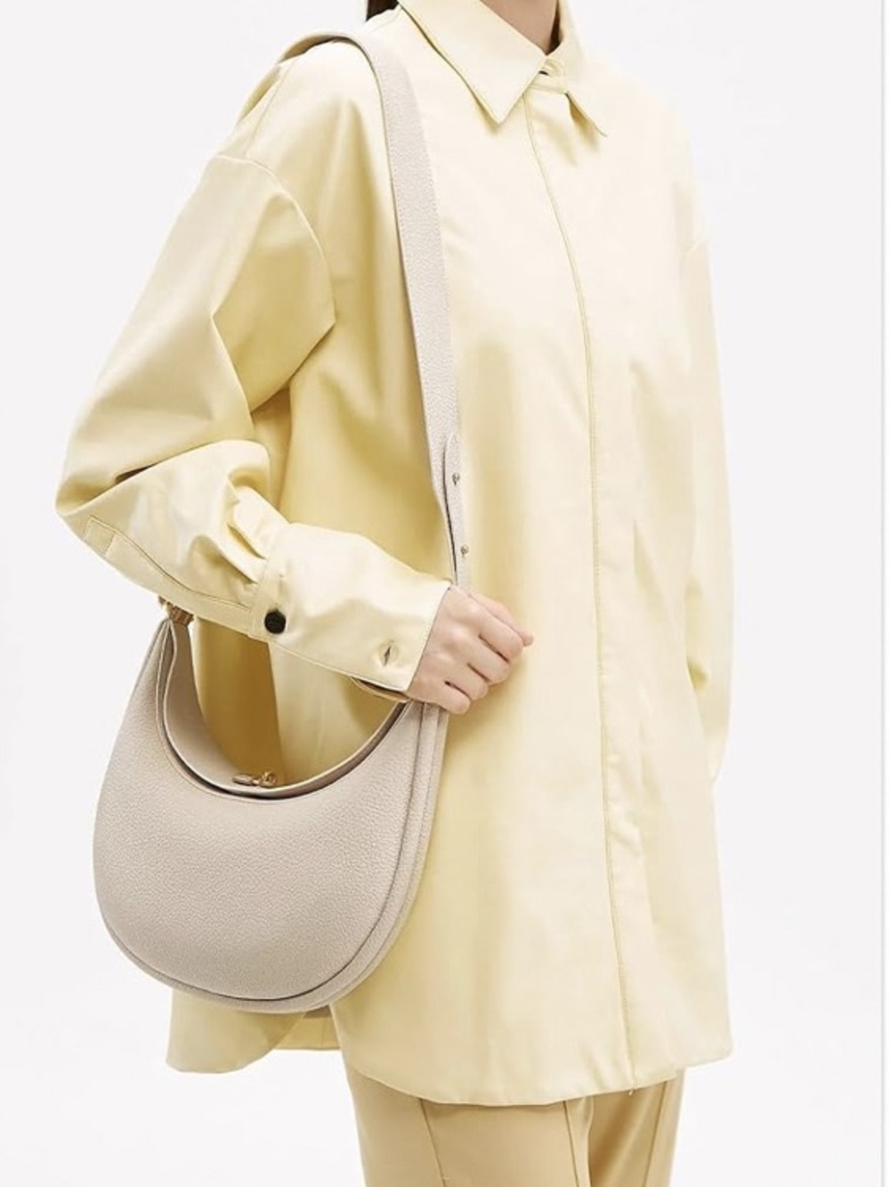 Luxe Ivory White 4-in-1 Crescent Moon Convertible Bag